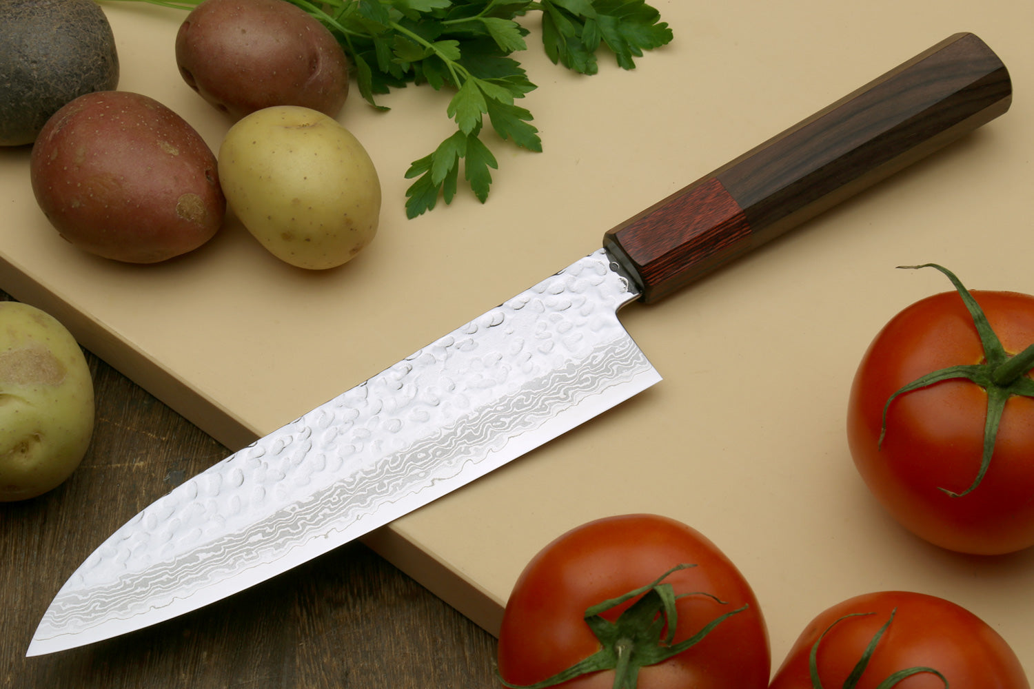 Santoku VG-10 Damasco 180 mm view 3